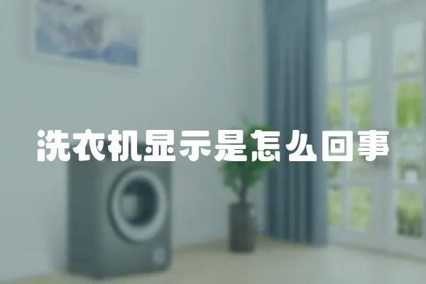 洗衣機顯示是怎么回事