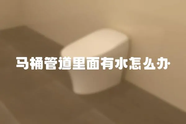 马桶管道里面有水怎么办