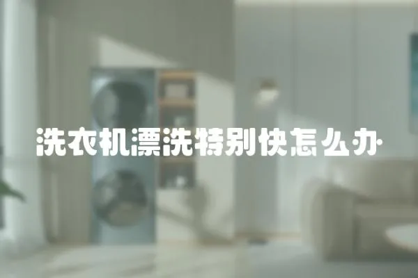 洗衣機漂洗特別快怎么辦