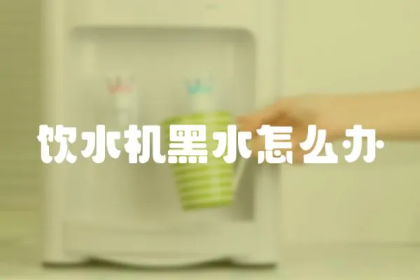 飲水機(jī)黑水怎么辦