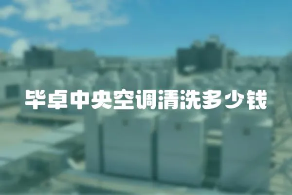 畢卓中央空調清洗多少錢