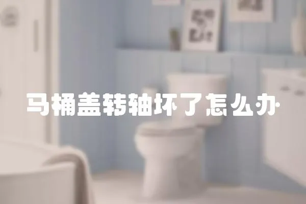 馬桶蓋轉軸壞了怎么辦