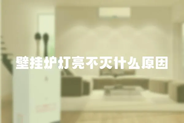 壁掛爐燈亮不滅什么原因