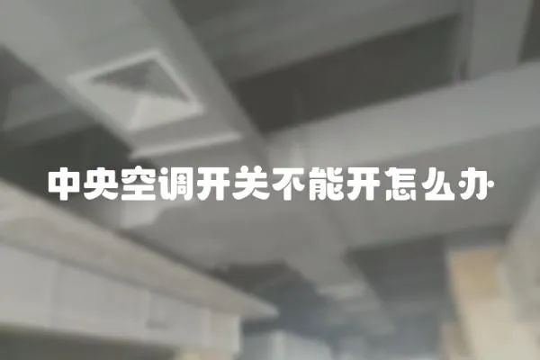 中央空調開關不能開怎么辦