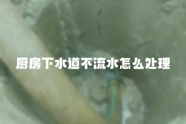 廚房下水道不流水怎么處理