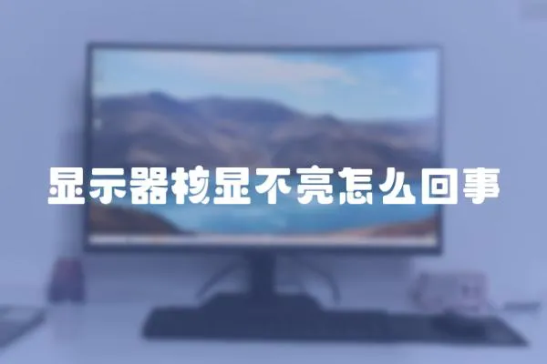 顯示器核顯不亮怎么回事