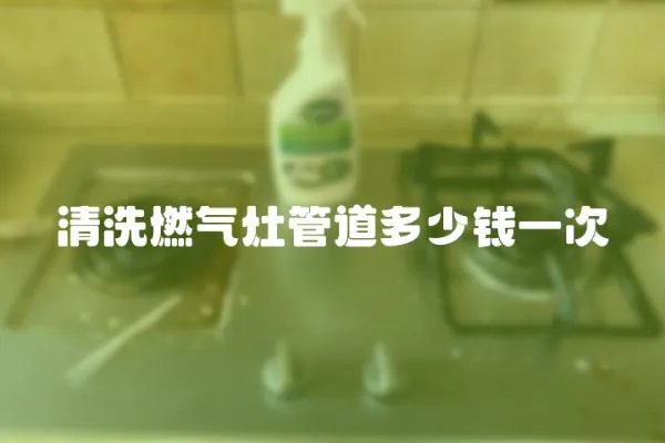清洗燃氣灶管道多少錢一次