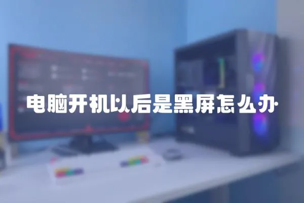 電腦開機以后是黑屏怎么辦