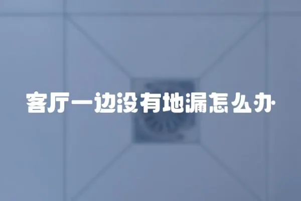客廳一邊沒有地漏怎么辦