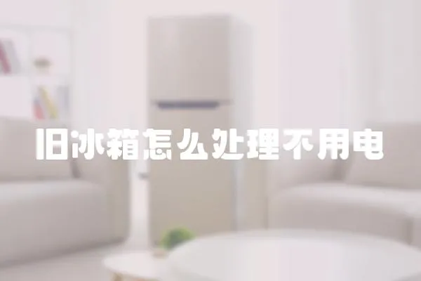 舊冰箱怎么處理不用電
