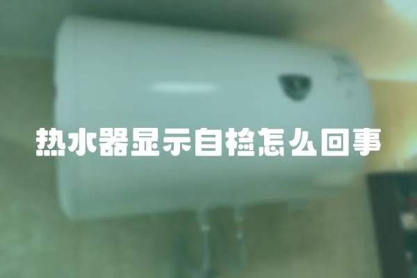 熱水器顯示自檢怎么回事