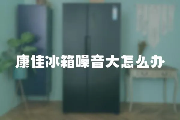 康佳冰箱噪音大怎么辦