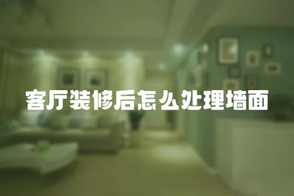 客廳裝修后怎么處理墻面