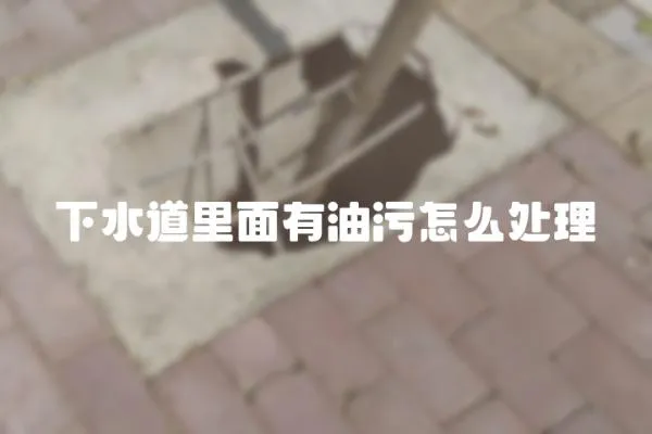 下水道里面有油污怎么處理