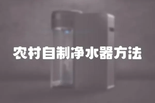 農(nóng)村自制凈水器方法