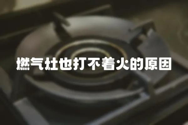 燃氣灶也打不著火的原因
