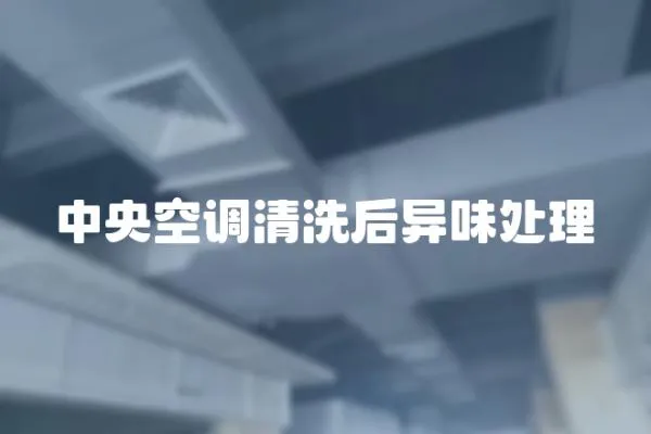 中央空調(diào)清洗后異味處理