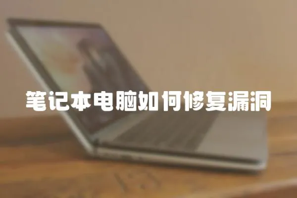 筆記本電腦如何修復漏洞