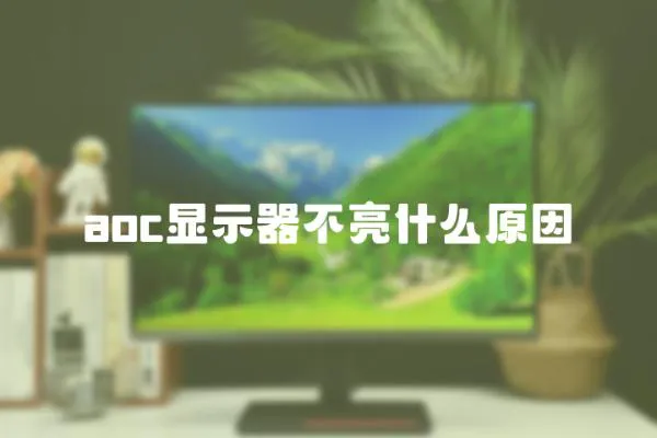 aoc顯示器不亮什么原因