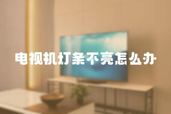 電視機(jī)燈條不亮怎么辦