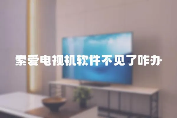 索愛電視機軟件不見了咋辦