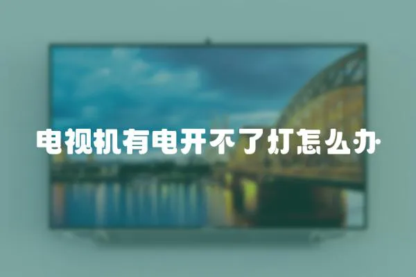 電視機有電開不了燈怎么辦