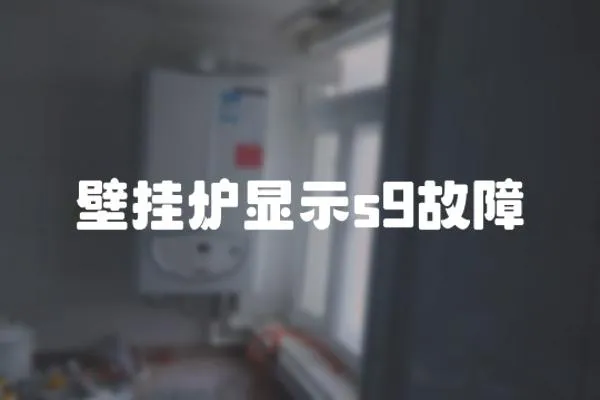 壁掛爐顯示s9故障