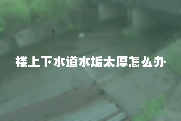 樓上下水道水垢太厚怎么辦