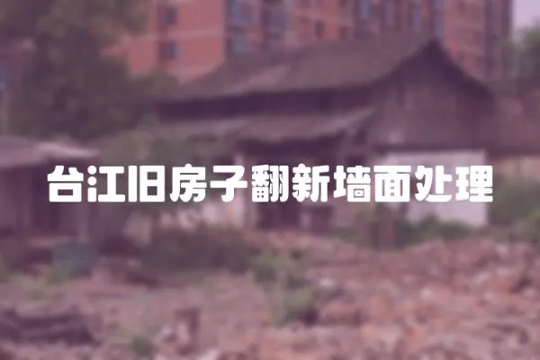 臺江舊房子翻新墻面處理