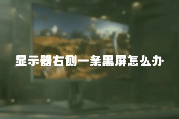 顯示器右側(cè)一條黑屏怎么辦