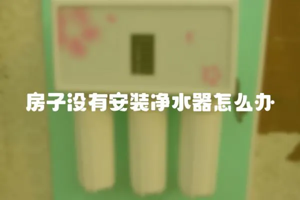 房子沒有安裝凈水器怎么辦