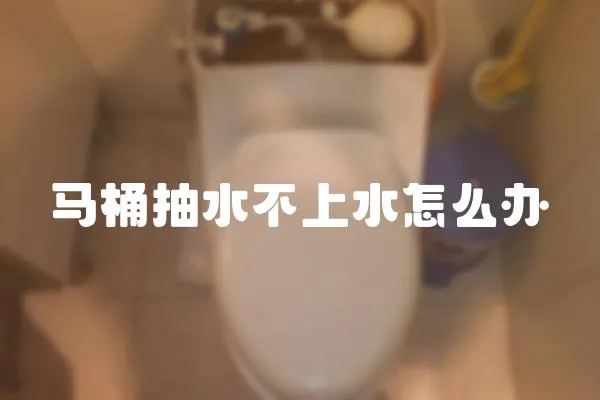 馬桶抽水不上水怎么辦
