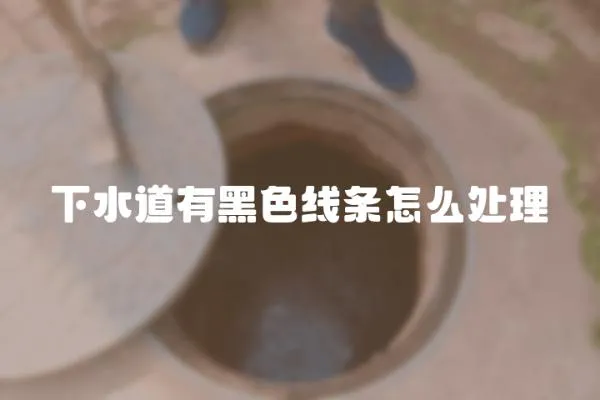 下水道有黑色線條怎么處理