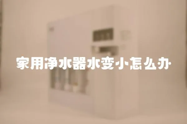 家用凈水器水變小怎么辦