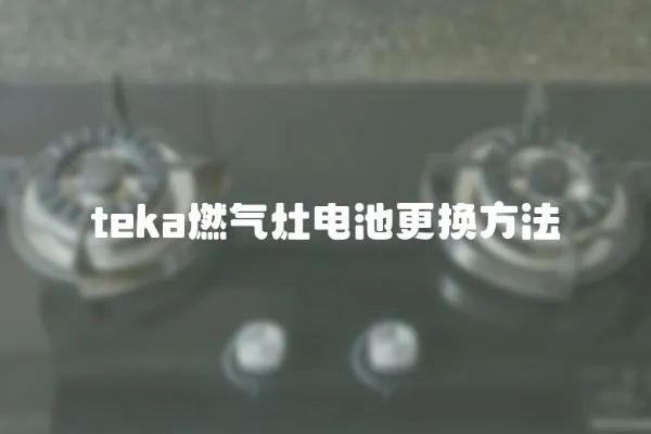 teka燃氣灶電池更換方法