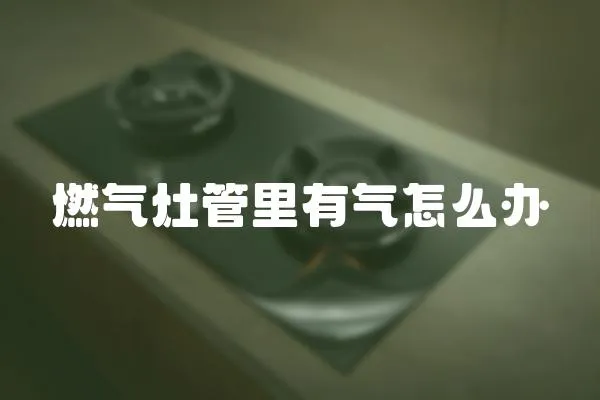 燃氣灶管里有氣怎么辦