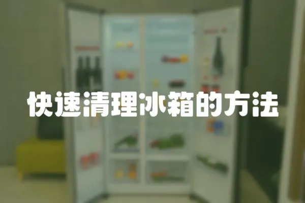 快速清理冰箱的方法