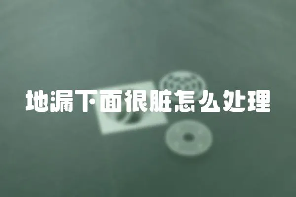 地漏下面很臟怎么處理