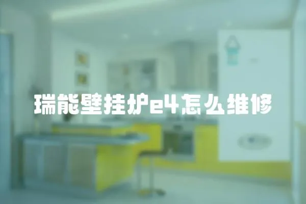 瑞能壁掛爐e4怎么維修