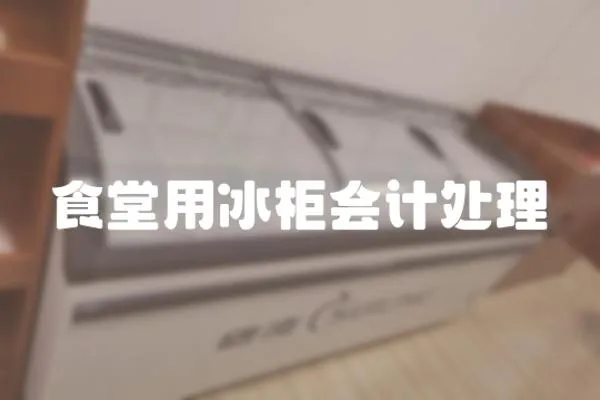 食堂用冰柜會(huì)計(jì)處理