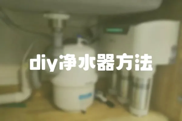 diy凈水器方法