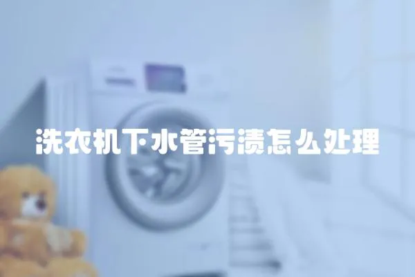 洗衣機(jī)下水管污漬怎么處理