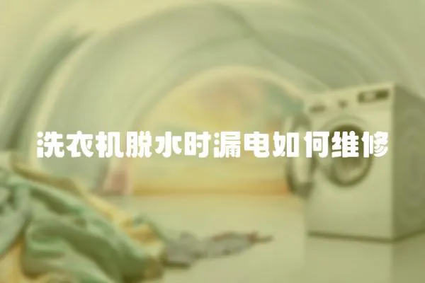 洗衣機脫水時漏電如何維修