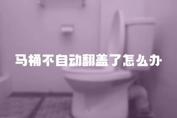 馬桶不自動翻蓋了怎么辦