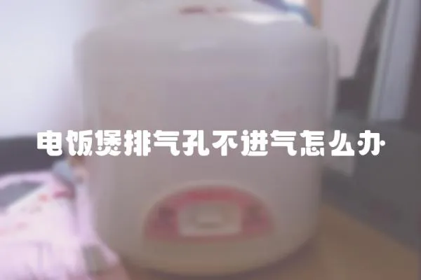 電飯煲排氣孔不進氣怎么辦