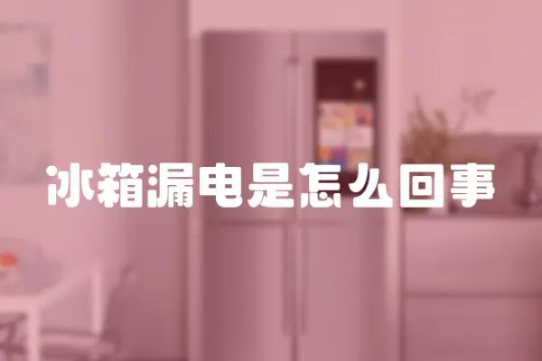 冰箱漏電是怎么回事