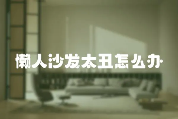 懶人沙發太丑怎么辦