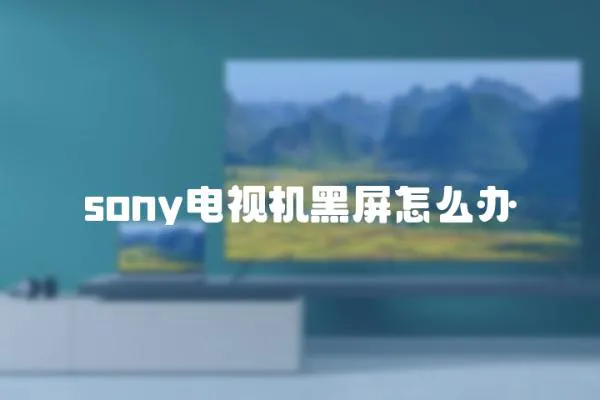 sony電視機黑屏怎么辦