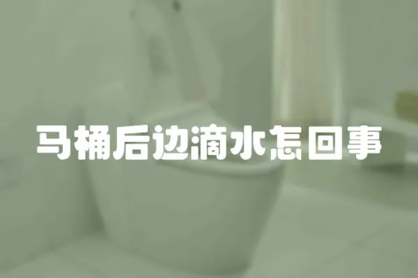 馬桶后邊滴水怎回事