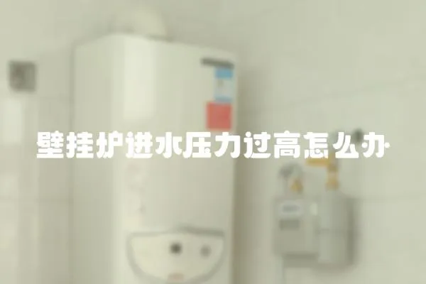 壁掛爐進水壓力過高怎么辦